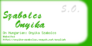 szabolcs onyika business card